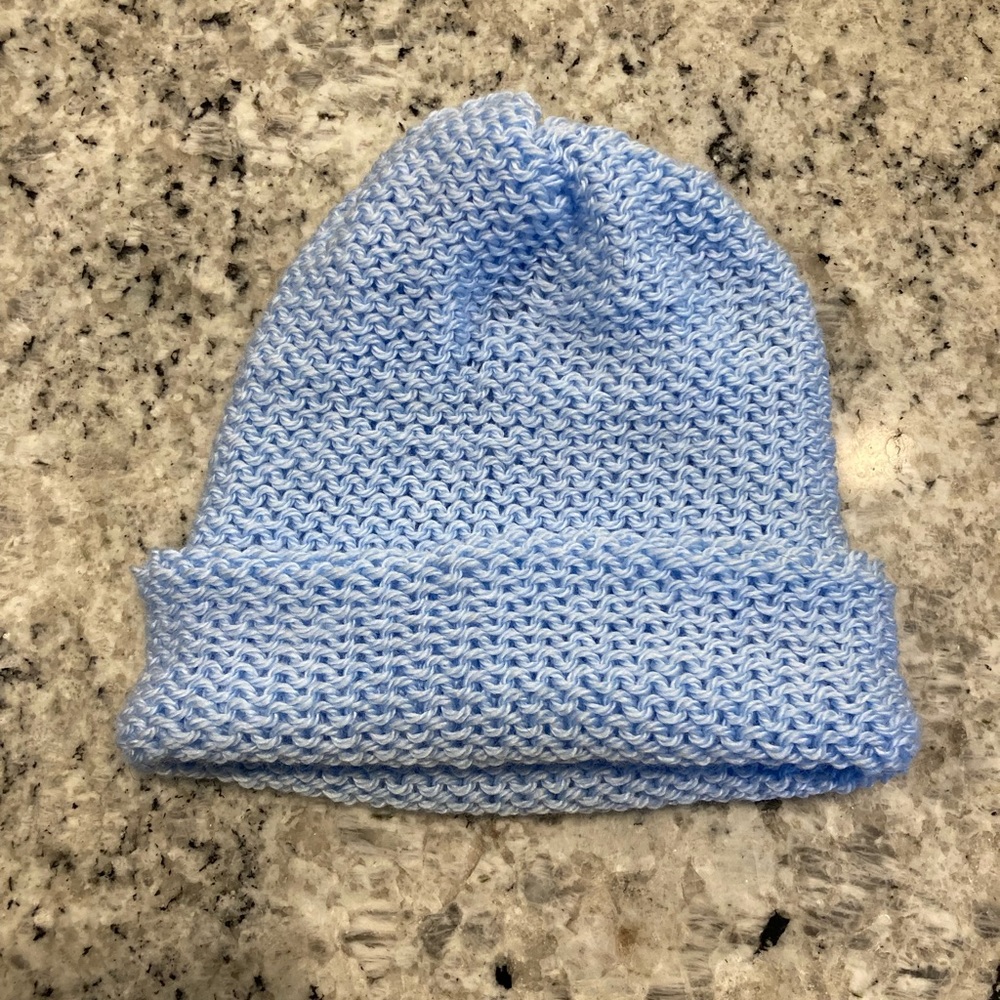 Blue Handmade Knitted Hat